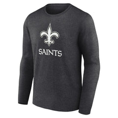 New Orleans Saints Personalized Name & Number Monochrome Long Sleeve T-Shirt Charcoal - NFL