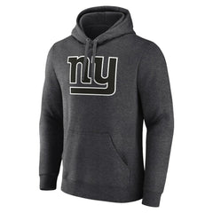 New York Giants Personalized Name & Number Monochrome Pullover Hoodie Charcoal - NFL