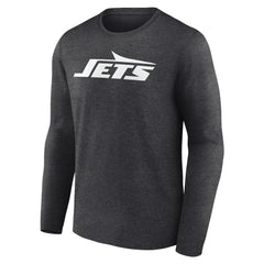 New York Jets Personalized Name & Number Monochrome Long Sleeve T-Shirt Charcoal - NFL