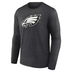 Philadelphia Eagles Personalized Name & Number Monochrome Long Sleeve T-Shirt Charcoal - NFL