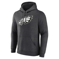 Philadelphia Eagles Personalized Name & Number Monochrome Pullover Hoodie Charcoal - NFL