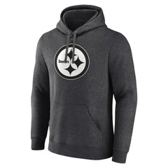 Pittsburgh Steelers Personalized Name & Number Monochrome Pullover Hoodie Charcoal - NFL