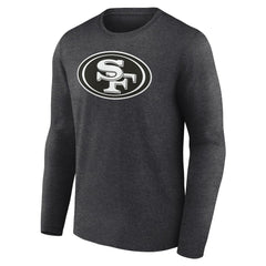 San Francisco 49ers Personalized Name & Number Monochrome Long Sleeve T-Shirt Charcoal - NFL