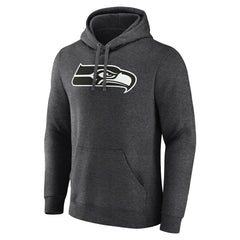 Seattle Seahawks Personalized Name & Number Monochrome Pullover Hoodie Charcoal - NFL