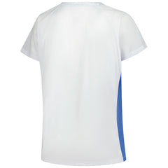 Detroit Lions Women's Plus Size Glitter Lace-Up V- Neck T-Shirt White - Fanatics