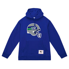 Seattle Seahawks Helmet Logo Vintage Pullover Hoodie College Navy - Mitchell & Ness