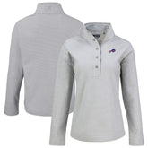 Buffalo Bills Cutter & Buck Women's Hunts Point Eco Half-Snap Sweatshirt Gray - NFL