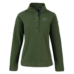 Atlanta Falcons Cutter & Buck Women's Hunts Point Eco Half-Snap Sweatshirt Green - NFL