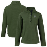 Chicago Bears Cutter & Buck Women's Hunts Point Eco Half-Snap Sweatshirt Green - NFL
