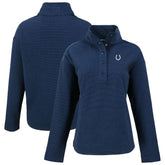 Indianapolis Colts Cutter & Buck Women's Hunts Point Eco Half-Snap Sweatshirt Navy - NFL