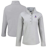 New England Patriots Cutter & Buck Women's Hunts Point Eco Half-Snap Sweatshirt Gray - NFL