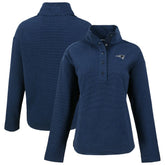 New England Patriots Cutter & Buck Women's Hunts Point Eco Half-Snap Sweatshirt Navy - NFL