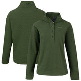 New Orleans Saints Cutter & Buck Women's Hunts Point Eco Half-Snap Sweatshirt Green - NFL