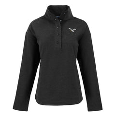 Philadelphia Eagles Cutter & Buck Women's Hunts Point Eco Half-Snap Sweatshirt Black - NFL