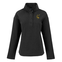Pittsburgh Steelers Cutter & Buck Women's Hunts Point Eco Half-Snap Sweatshirt Black - NFL
