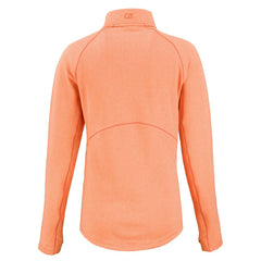 Chicago Bears Cutter & Buck Women's Peshastin Eco Fleece Recycled Tri-Blend Raglan Half-Zip Jacket Heather Orange - NFL