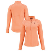 Cincinnati Bengals Cutter & Buck Women's Peshastin Eco Fleece Recycled Tri-Blend Raglan Half-Zip Jacket Heather Orange - NFL