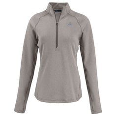 Detroit Lions Cutter & Buck Women's Peshastin Eco Fleece Recycled Tri-Blend Raglan Half-Zip Jacket Heather Gray - NFL
