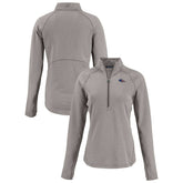Denver Broncos Cutter & Buck Women's Americana Peshastin Eco Fleece Recycled Tri-Blend Raglan Half-Zip Jacket Heather Gray - NFL