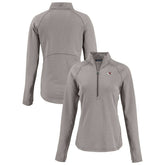 Kansas City Chiefs Cutter & Buck Women's Peshastin Eco Fleece Recycled Tri-Blend Raglan Half-Zip Jacket Heather Gray - NFL