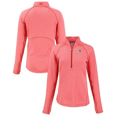 Kansas City Chiefs Cutter & Buck Women's Peshastin Eco Fleece Recycled Tri-Blend Raglan Half-Zip Jacket Heather Red - NFL