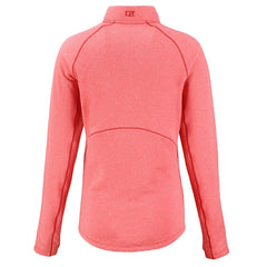 Kansas City Chiefs Cutter & Buck Women's Peshastin Eco Fleece Recycled Tri-Blend Raglan Half-Zip Jacket Heather Red - NFL