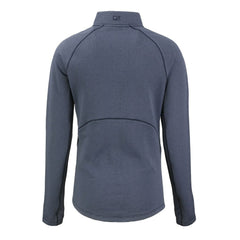 Green Bay Packers Cutter & Buck Women's Americana Peshastin Eco Fleece Recycled Tri-Blend Raglan Half-Zip Jacket Heather Navy - NFL