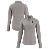 Minnesota Vikings Cutter & Buck Women's Americana Peshastin Eco Fleece Recycled Tri-Blend Raglan Half-Zip Jacket Heather Gray - NFL