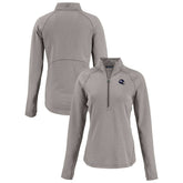 Minnesota Vikings Cutter & Buck Women's Peshastin Eco Fleece Recycled Tri-Blend Raglan Half-Zip Jacket Heather Gray - NFL