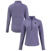 Minnesota Vikings Cutter & Buck Women's Peshastin Eco Fleece Recycled Tri-Blend Raglan Half-Zip Jacket Heather Purple - NFL