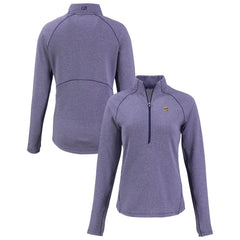 Minnesota Vikings Cutter & Buck Women's Peshastin Eco Fleece Recycled Tri-Blend Raglan Half-Zip Jacket Heather Purple - NFL