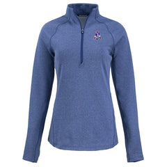 New England Patriots Cutter & Buck Women's Peshastin Eco Fleece Recycled Tri-Blend Raglan Half-Zip Jacket Heather Royal - NFL