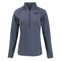 Pittsburgh Steelers Cutter & Buck Women's Americana Peshastin Eco Fleece Recycled Tri-Blend Raglan Half-Zip Jacket Heather Navy - NFL