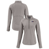 Pittsburgh Steelers Cutter & Buck Women's Americana Peshastin Eco Fleece Recycled Tri-Blend Raglan Half-Zip Jacket Heather Gray - NFL
