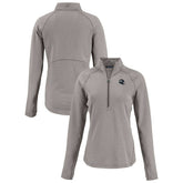 Seattle Seahawks Cutter & Buck Women's Peshastin Eco Fleece Recycled Tri-Blend Raglan Half-Zip Jacket Heather Gray - NFL