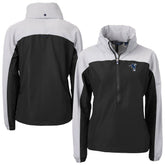 Indianapolis Colts Cutter & Buck Women's Charter Eco Recycled Half-Zip Hooded Anorak Jacket Black - NFL