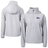 Seattle Seahawks Cutter & Buck Women's Charter Eco Recycled Half-Zip Hooded Anorak Jacket Gray - NFL