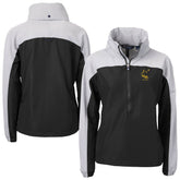 Pittsburgh Steelers Cutter & Buck Women's Charter Eco Recycled Half-Zip Hooded Anorak Jacket Black - NFL