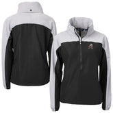 Cleveland Browns Cutter & Buck Women's Charter Eco Recycled Half-Zip Hooded Anorak Jacket Black - NFL