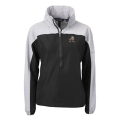 Cleveland Browns Cutter & Buck Women's Charter Eco Recycled Half-Zip Hooded Anorak Jacket Black - NFL