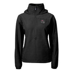 Tampa Bay Buccaneers Cutter & Buck Women's Charter Eco Recycled Half-Zip Hooded Anorak Jacket Black - NFL