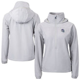 Buffalo Bills Cutter & Buck Women's Charter Eco Recycled Half-Zip Hooded Anorak Jacket Gray - NFL