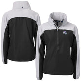 Buffalo Bills Cutter & Buck Women's Charter Eco Recycled Half-Zip Hooded Anorak Jacket Black - NFL