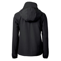 Detroit Lions Cutter & Buck Women's Charter Eco Recycled Half-Zip Hooded Anorak Jacket Black - NFL