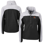Cincinnati Bengals Cutter & Buck Women's Charter Eco Recycled Half-Zip Hooded Anorak Jacket Black - NFL