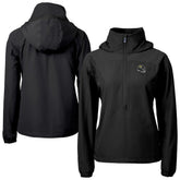 Jacksonville Jaguars Cutter & Buck Women's Charter Eco Recycled Half-Zip Hooded Anorak Jacket Black - NFL