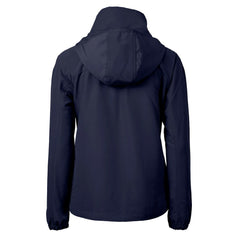 New England Patriots Cutter & Buck Women's Charter Eco Recycled Half-Zip Hooded Anorak Jacket Navy - NFL