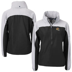 San Francisco 49ers Cutter & Buck Women's Charter Eco Recycled Half-Zip Hooded Anorak Jacket Black - NFL