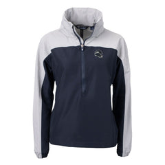 Seattle Seahawks Cutter & Buck Women's Charter Eco Recycled Half-Zip Hooded Anorak Jacket College Navy - NFL