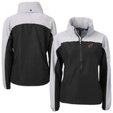Arizona Cardinals Cutter & Buck Women's Charter Eco Recycled Half-Zip Hooded Anorak Jacket Black - NFL